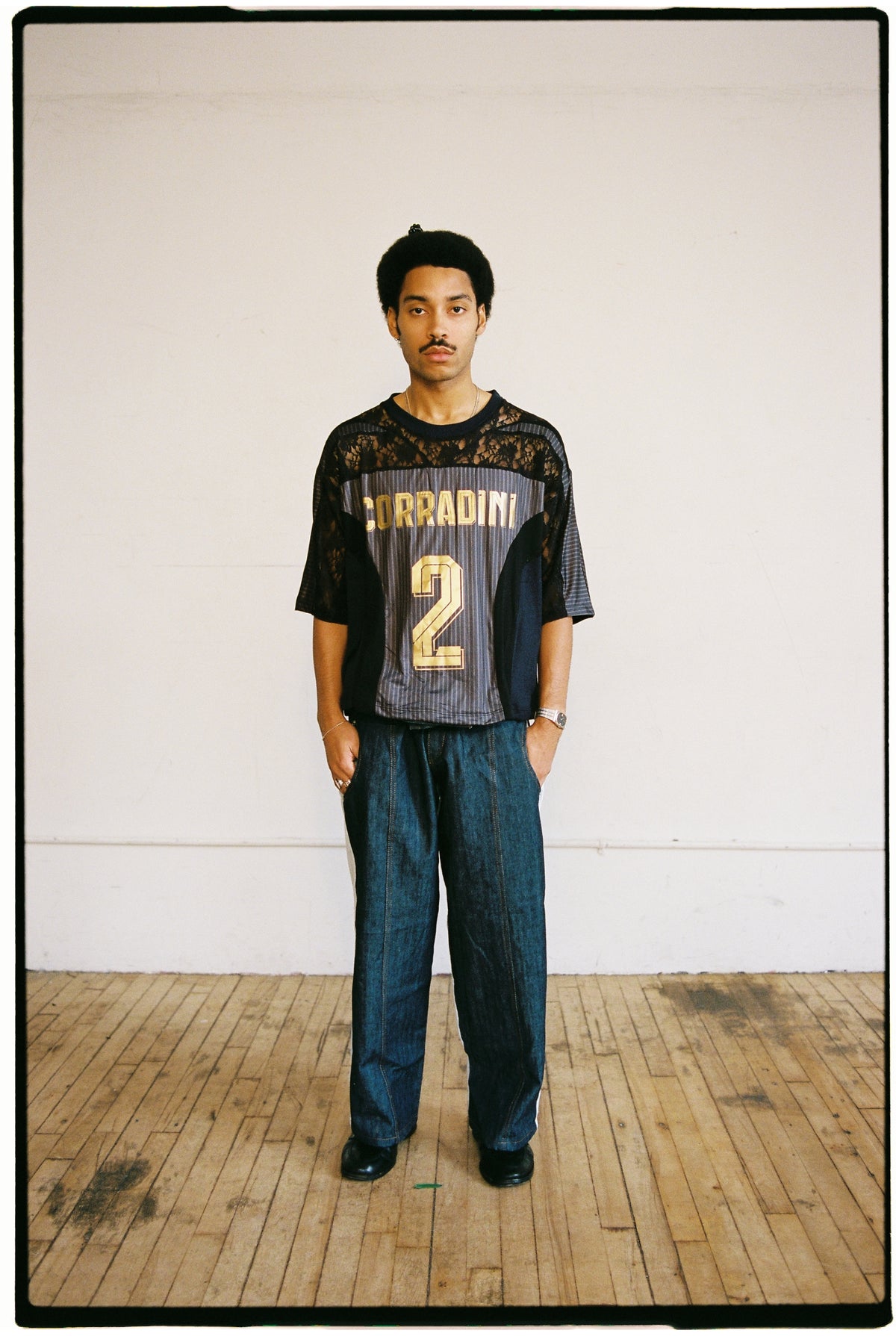 black footy jersey