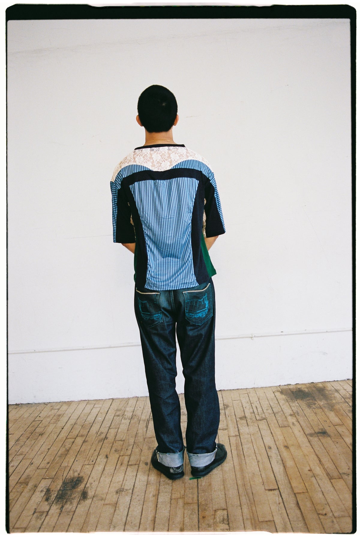 blue/green footy jersey