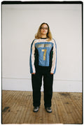 blue/green footy jersey