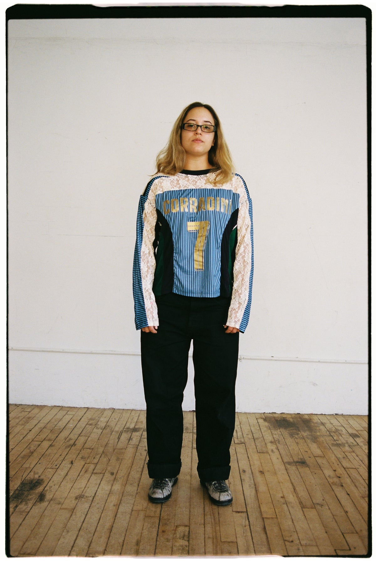 blue/green footy jersey