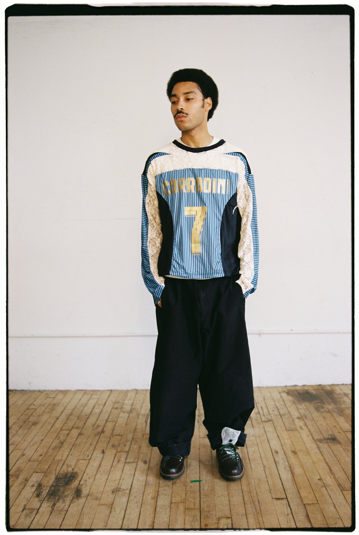 blue footy jersey