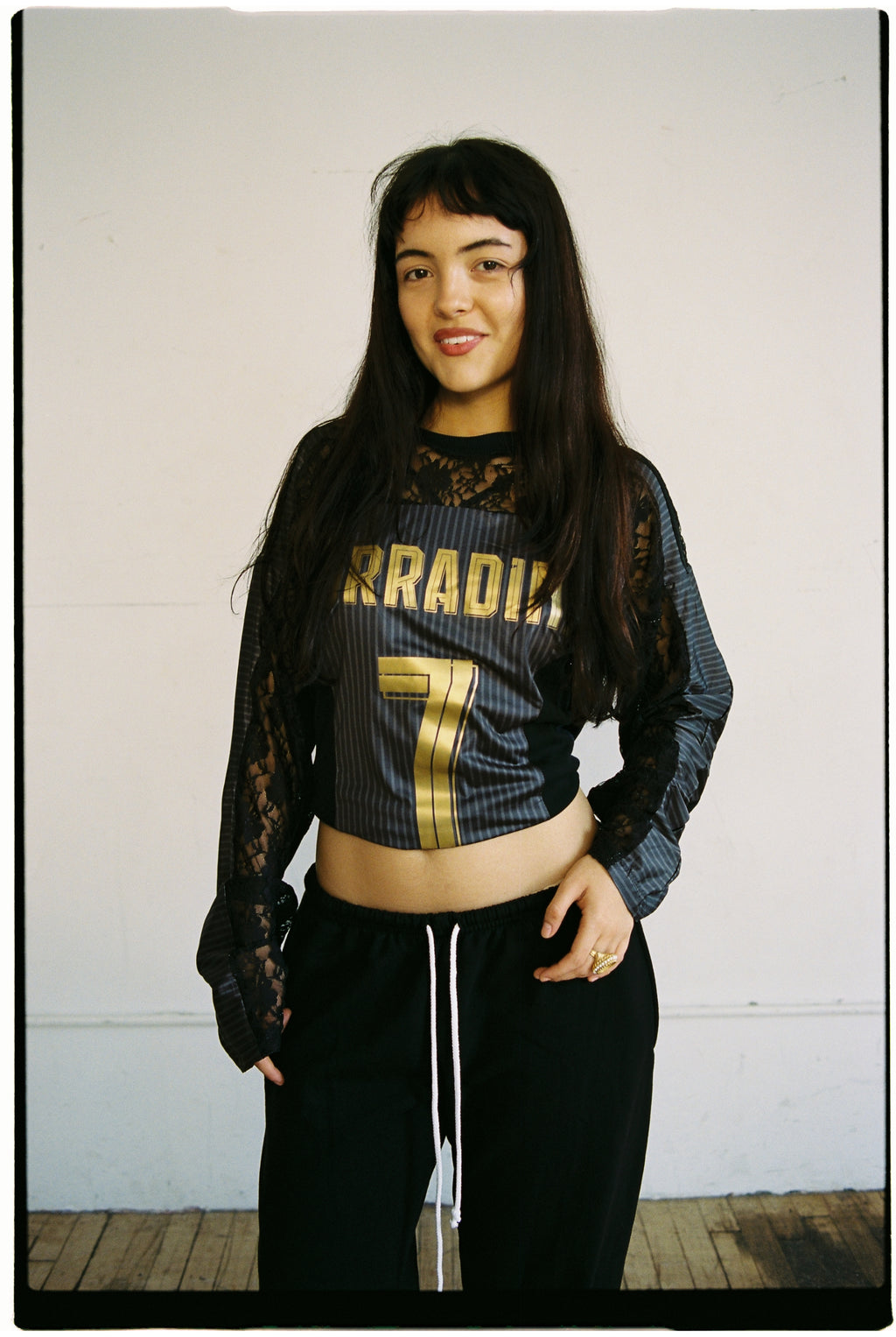 black footy jersey