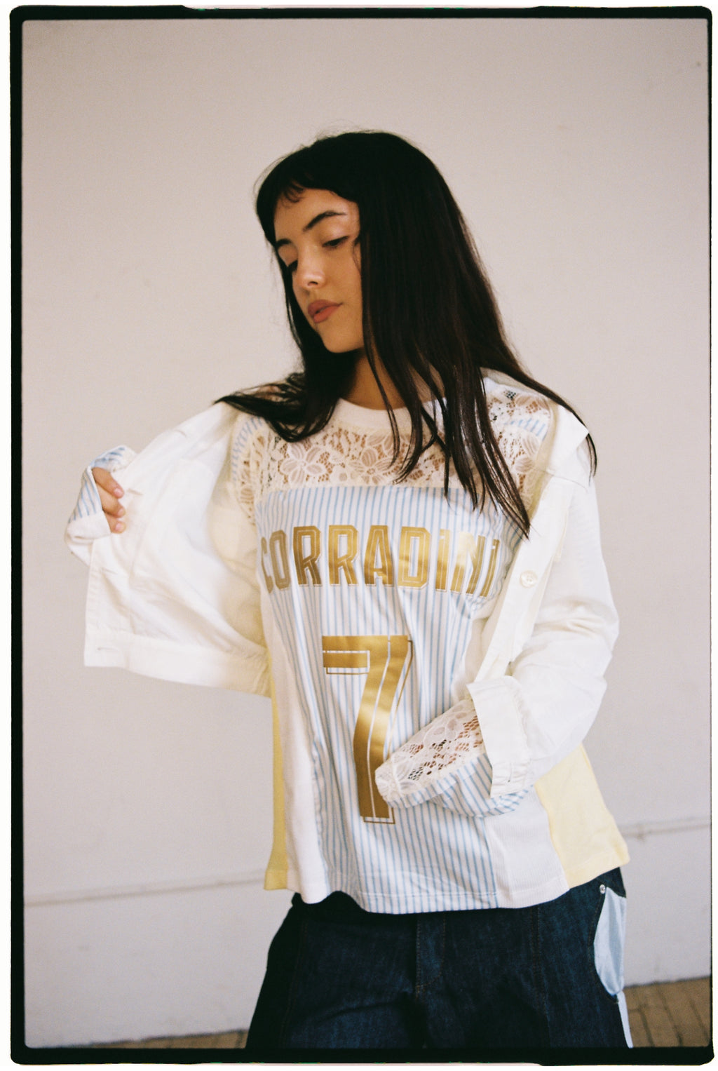 white footy jersey